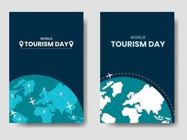 plantilla simple del paquete del día mundial del turismo vector