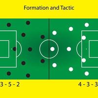 vector de estrategia y táctica de fútbol