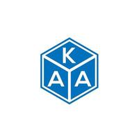 diseño del logotipo de la letra kaa sobre fondo negro. concepto de logotipo de letra de iniciales creativas kaa. diseño de letras kaa. vector
