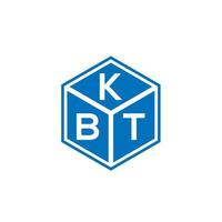 diseño de logotipo de letra kbt sobre fondo negro. concepto de logotipo de letra de iniciales creativas kbt. diseño de letras kbt. vector