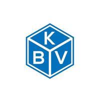 diseño de logotipo de letra kbv sobre fondo negro. concepto de logotipo de letra de iniciales creativas kbv. diseño de letras kbv. vector