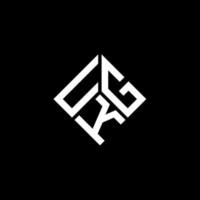 UKG letter logo design on black background. UKG creative initials letter logo concept. UKG letter design. vector