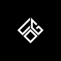 UOG letter logo design on black background. UOG creative initials letter logo concept. UOG letter design. vector