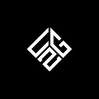 UZG letter logo design on black background. UZG creative initials letter logo concept. UZG letter design. vector