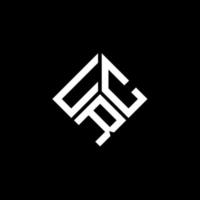 diseño de logotipo de letra urc sobre fondo negro. concepto de logotipo de letra de iniciales creativas de urc. diseño de letra urc. vector