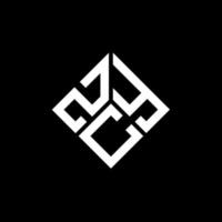 ZCY letter logo design on black background. ZCY creative initials letter logo concept. ZCY letter design. vector