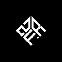 ZFR letter logo design on black background. ZFR creative initials letter logo concept. ZFR letter design. vector