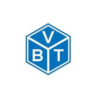 diseño de logotipo de letra vbt sobre fondo negro. Concepto de logotipo de letra de iniciales creativas vbt. diseño de letras vbt. vector