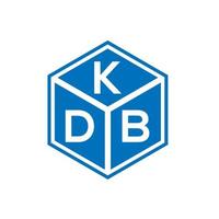 diseño de logotipo de letra kdb sobre fondo negro. concepto de logotipo de letra de iniciales creativas kdb. diseño de letras kdb. vector