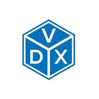 diseño de logotipo de letra vdx sobre fondo negro. Concepto de logotipo de letra de iniciales creativas vdx. diseño de letras vdx. vector