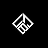 UBJ letter logo design on black background. UBJ creative initials letter logo concept. UBJ letter design. vector