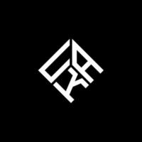 UKA letter logo design on black background. UKA creative initials letter logo concept. UKA letter design. vector