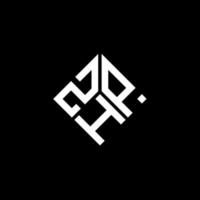 ZHP letter logo design on black background. ZHP creative initials letter logo concept. ZHP letter design. vector