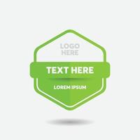 elegant badge with green color vector