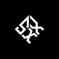 diseño de logotipo de letra sxx sobre fondo negro. concepto de logotipo de letra de iniciales creativas sxx. diseño de letras sxx. vector