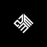 MobileZMM letter logo design on black background. ZMM creative initials letter logo concept. ZMM letter design. vector