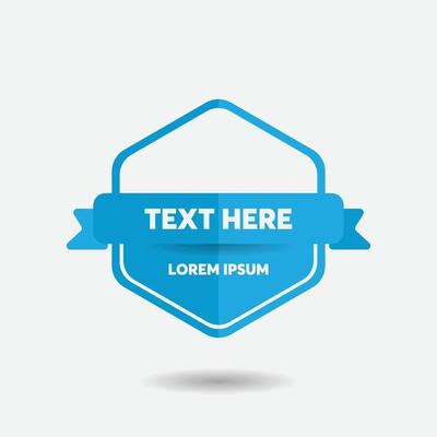 modern badge for logo, certificate, quality, label with blue color