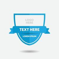 modern badge for logo, certificate, quality, label with blue color vector