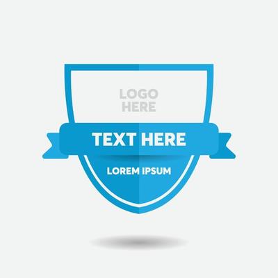 modern badge for logo, certificate, quality, label with blue color