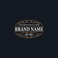 Badge Vintage Style Logo Design Template vector