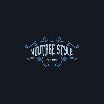 vintage logo template or retro logo template