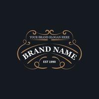 Badge Vintage Style Logo Design Template vector