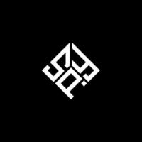SPY letter logo design on black background. SPY creative initials letter logo concept. SPY letter design. vector