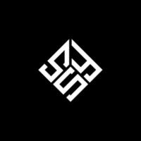 diseño del logotipo de la letra ssy sobre fondo negro. concepto de logotipo de letra de iniciales creativas ss. diseño de letras sy. vector