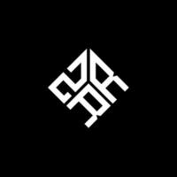 diseño del logotipo de la letra zrr sobre fondo negro. concepto de logotipo de letra inicial creativa zrr. diseño de letras zrr. vector