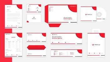 Professional corporate Stationery design set, business brand identity collection vector