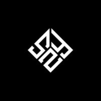 diseño de logotipo de letra szy sobre fondo negro. concepto de logotipo de letra de iniciales creativas szy. diseño de letra szy. vector