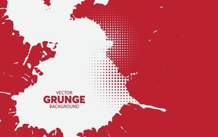 grunge abstract background with halftone and red color vector