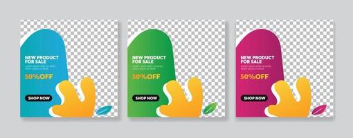 social media banner template. social media template for advertising vector