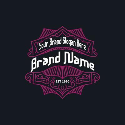 retro logo template for barber shop, coffee shop, cafe, old brand, banner, certificate, quality, premium quality, hotel, personal brand