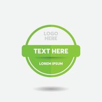 elegant badge with green color vector