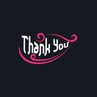 thank you card design with vintage retro style vector