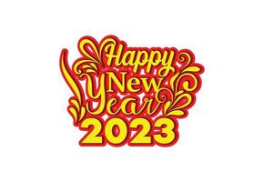 Happy new year 2023 logo, banner, t shirt design template vector