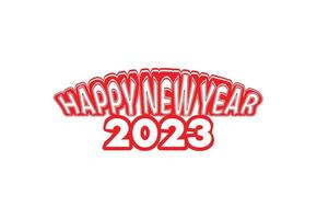 feliz año nuevo 2023 logo, banner, plantilla de diseño de camiseta vector