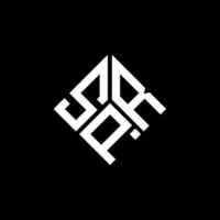 SPR letter logo design on black background. SPR creative initials letter logo concept. SPR letter design. vector