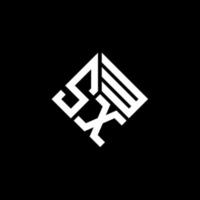 SXW letter logo design on black background. SXW creative initials letter logo concept. SXW letter design. vector