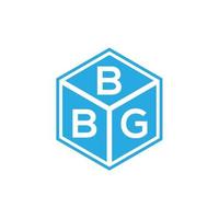 diseño de logotipo de letra bbg sobre fondo negro. concepto de logotipo de letra de iniciales creativas bbg. diseño de letras bbg. vector