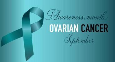 Ovarian Cancer Awareness Month. Celebrated every year in September. This is a group of diseases that originate in the ovaries or related areas of the fallopian tubes and peritoneum. vector