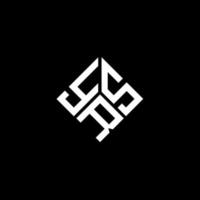 YRS letter logo design on black background. YRS creative initials letter logo concept. YRS letter design. vector