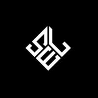 SEL letter logo design on black background. SEL creative initials letter logo concept. SEL letter design. vector