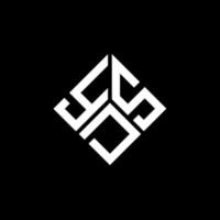 YDS letter logo design on black background. YDS creative initials letter logo concept. YDS letter design. vector