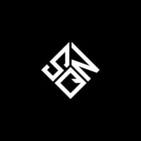 SQN letter logo design on black background. SQN creative initials letter logo concept. SQN letter design. vector