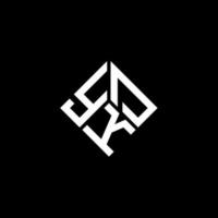 diseño de logotipo de letra ykd sobre fondo negro. ykd iniciales creativas carta logo concepto. diseño de letras ykd. vector