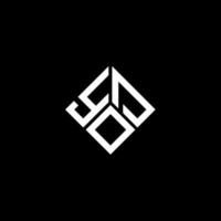 diseño del logotipo de la letra yod sobre fondo negro. concepto de logotipo de letra inicial creativa yod. diseño de letras yod. vector