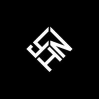 YHN letter logo design on black background. YHN creative initials letter logo concept. YHN letter design. vector