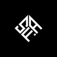 SFA letter logo design on black background. SFA creative initials letter logo concept. SFA letter design. vector